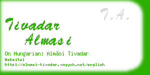 tivadar almasi business card
