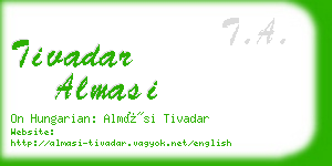 tivadar almasi business card